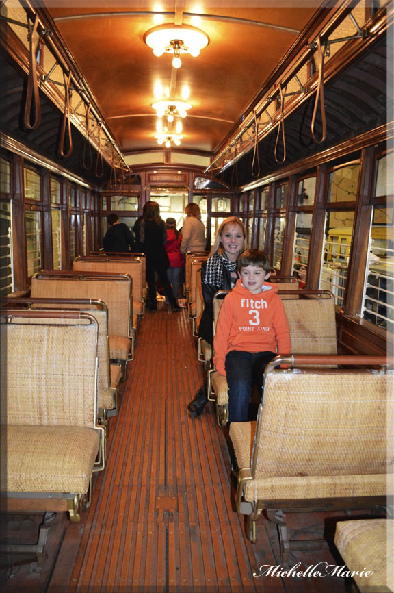 My sister and nephew checking out the inside. 