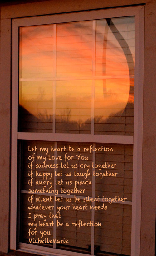 Let my heart be a reflection of my Love for You – Tell Me About It
